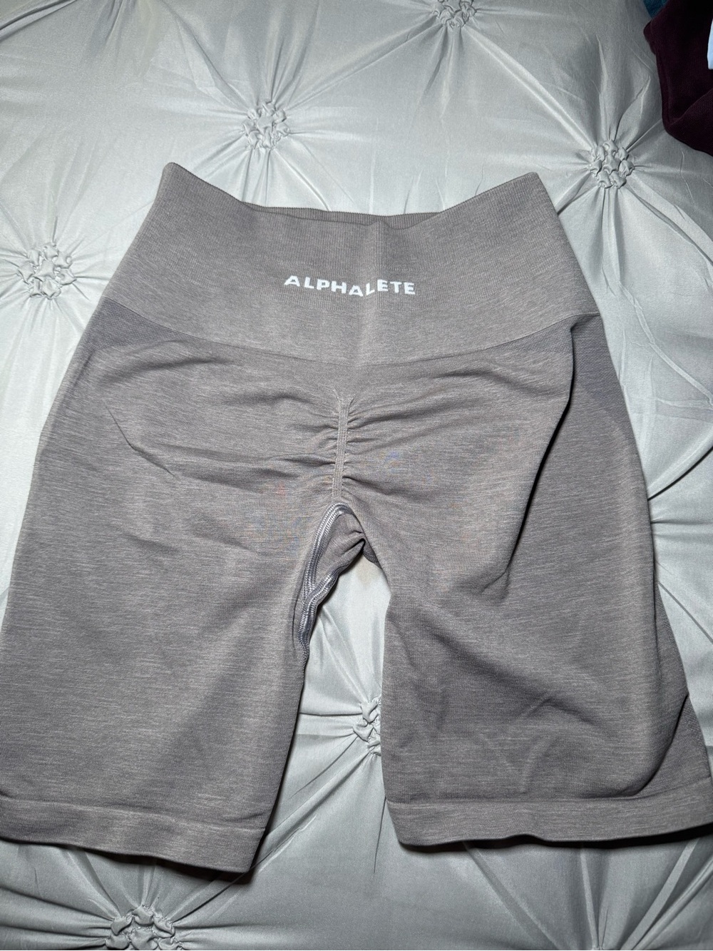 Alphalete High-Waist Gray Bike Shorts